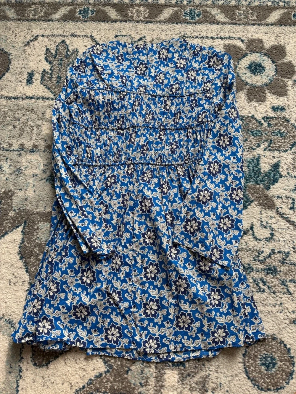 J. Crew Blue Floral Swim Coverup - Picture 4 of 4